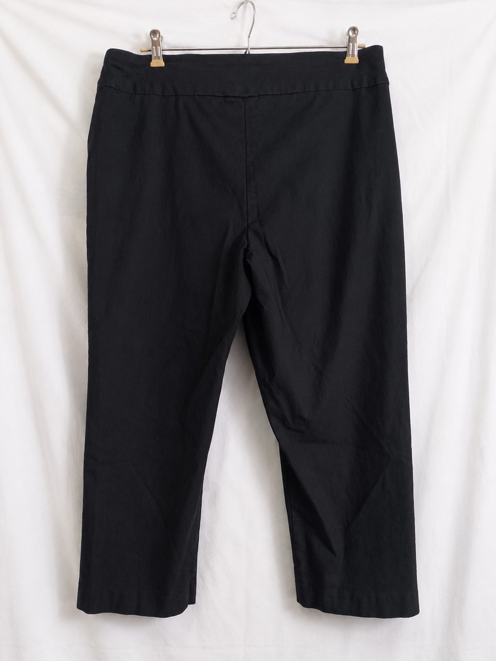 JM COLLECTION Women's Black Straight Leg Career Pants Tummy Control Pull On - Picture 6 of 7